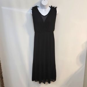 Pleated black dress